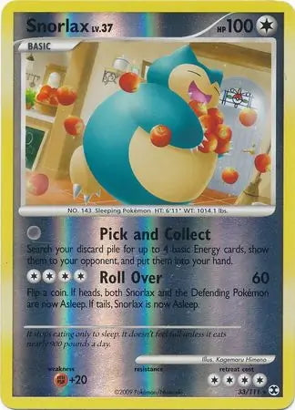 Rising Rivals Snorlax #33/111 reverse holo